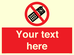 Custom No camera phones Sign